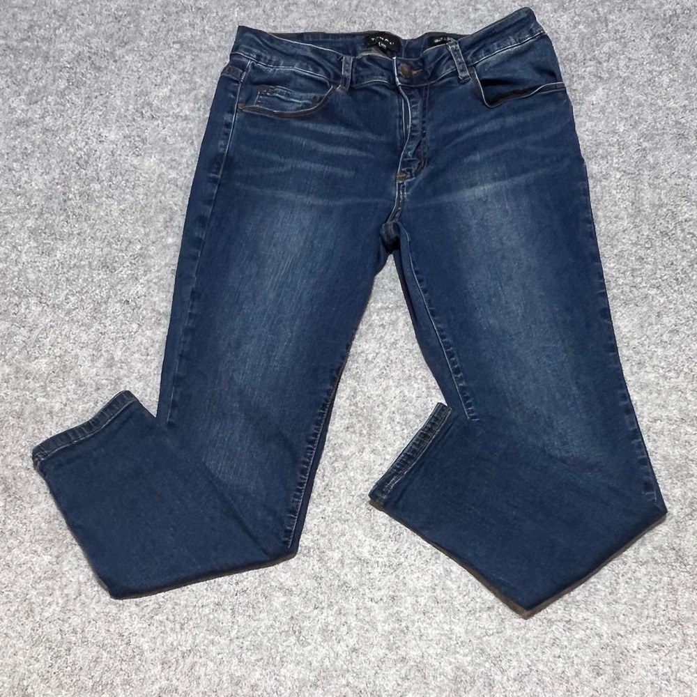 Tahari Kelly Classic Skinny Jeans Dark Wash Denim Womens Size 10/30 Mid Rise